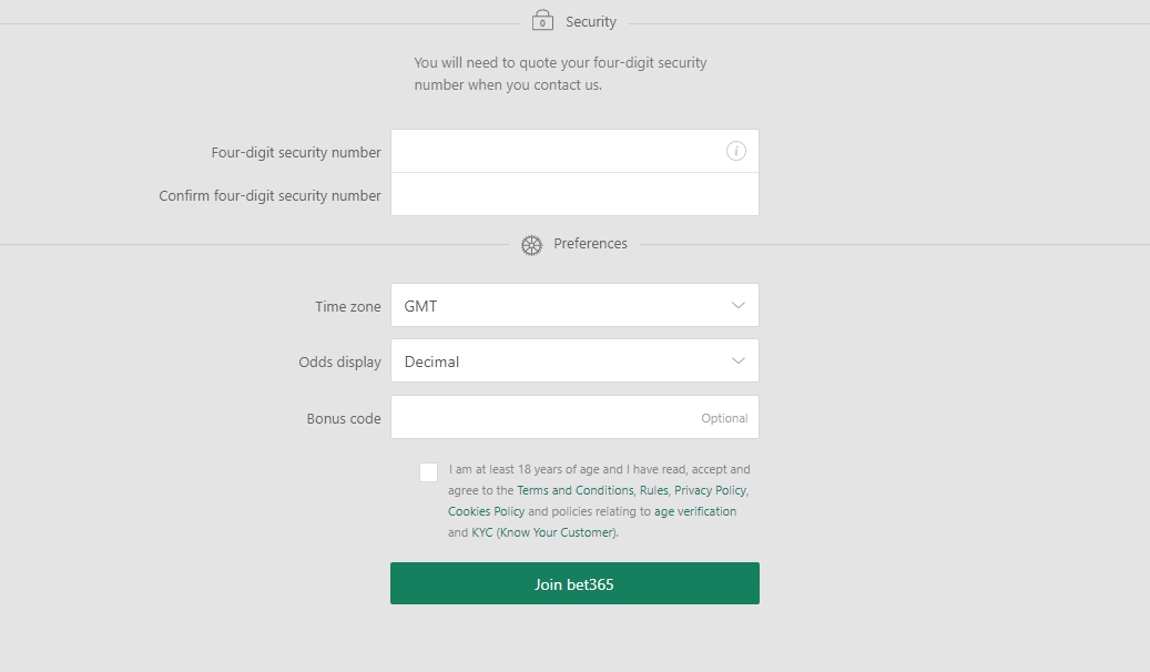 Bet365 Register